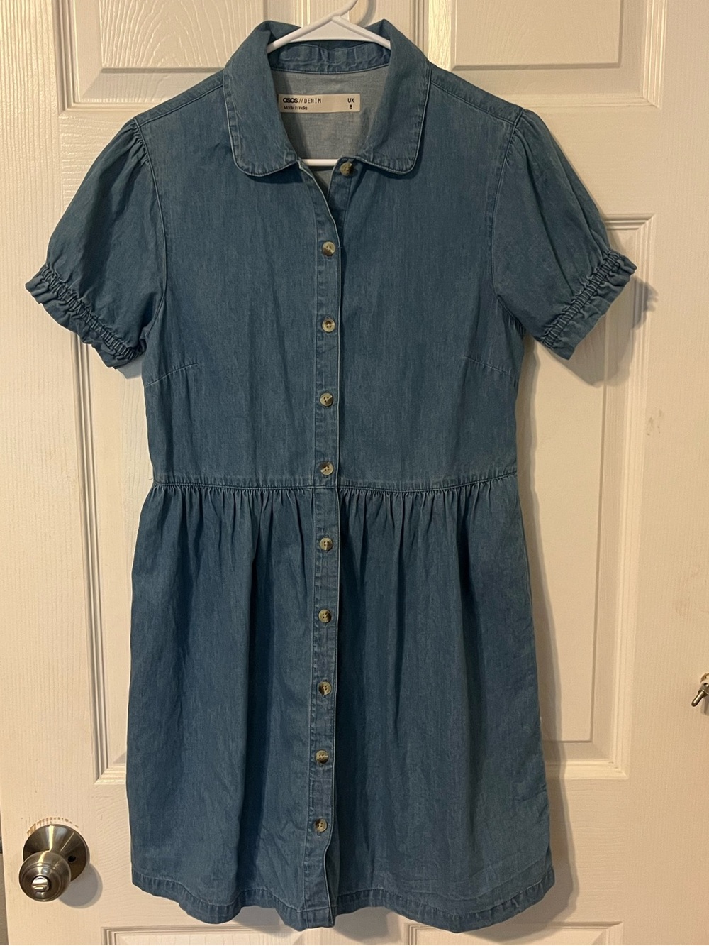 Girls ASOS Cotton Denim Dress Size 8
